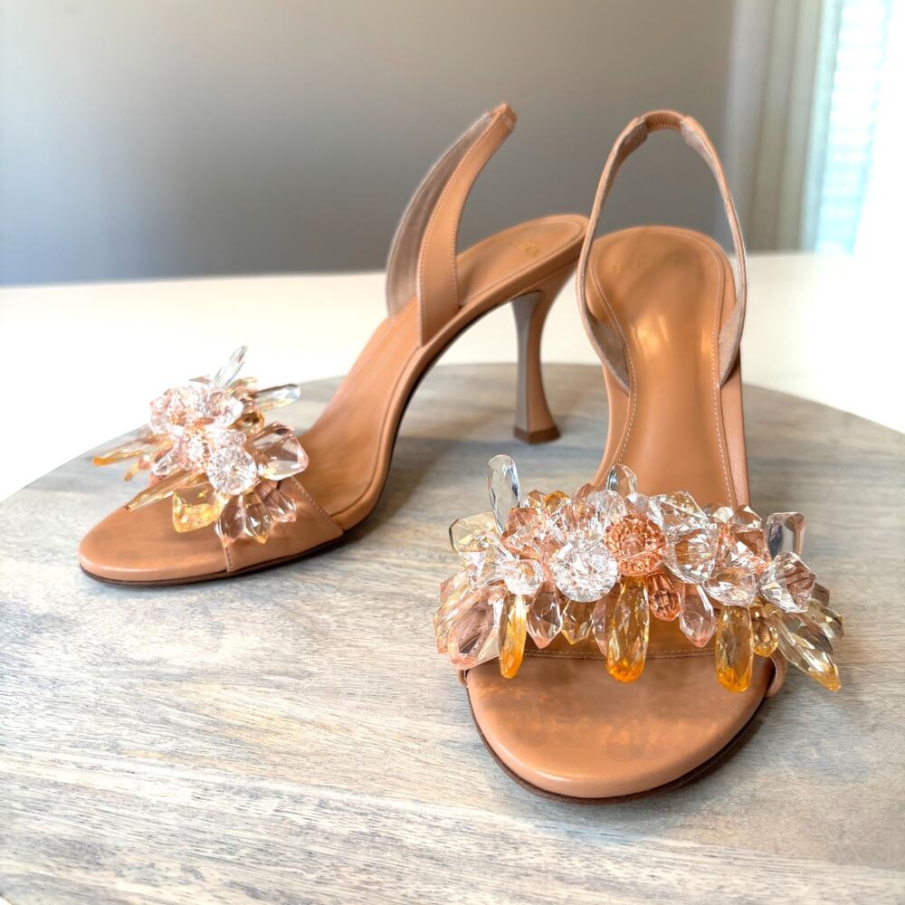 Alexandre Birman Sierra 85 Crystal Sandals NIB Papaya Mist EU 38.5 US 8.5 Italy - Picture 5 of 11